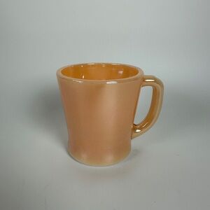 VTG Peach Lustre Laurel by Fire King‎ | Vintage Orange Iridescent Coffee Cup Mug